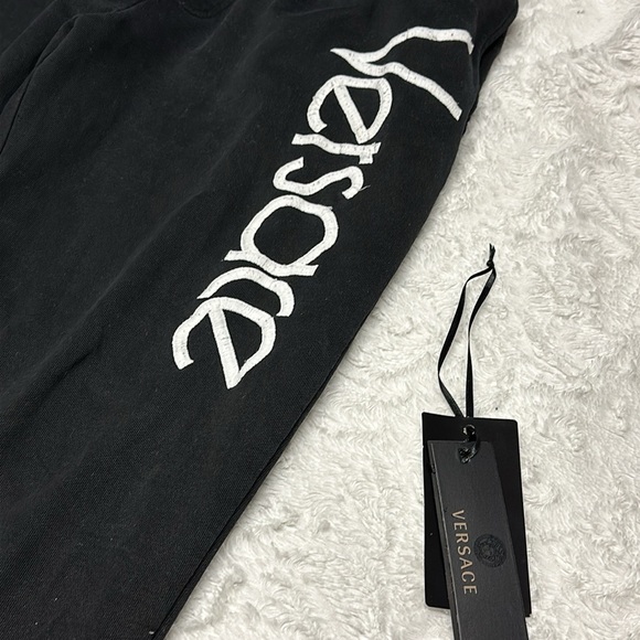 Men’s Versace Sweatpants Joggers Black Authentic with Certilogo - Picture 3 of 8